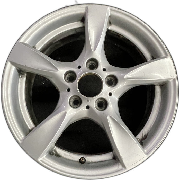 17" BMW 128i 08-13 17x7 , 5 spoke, solid spoke, peaked spoke edges Original OEM - Front View