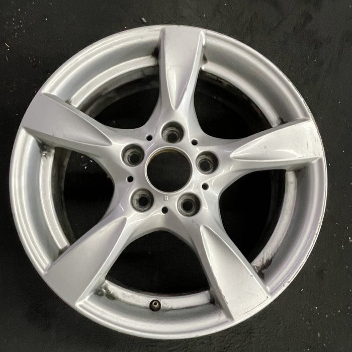 17" BMW 128i 08-13 17x7 , 5 spoke, solid spoke, peaked spoke edges Original OEM - Angle View