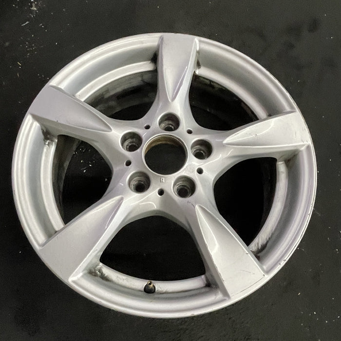 17" BMW 128i 08-13 17x7 , 5 spoke, solid spoke, peaked spoke edges Original OEM - Side Profile