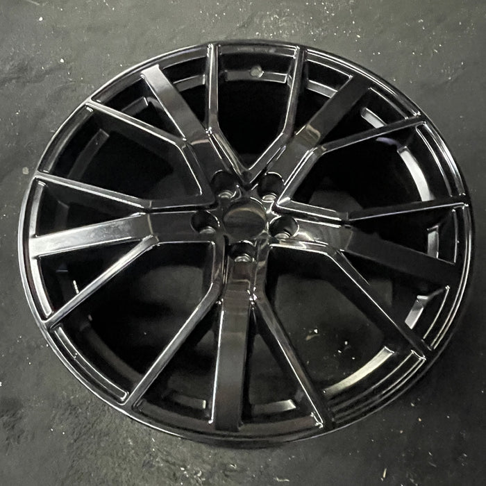21" E-TRON 21-23 21x9.5 , 5 spoke, W spoke Original OEM Wheel Rim - Close-Up Detail