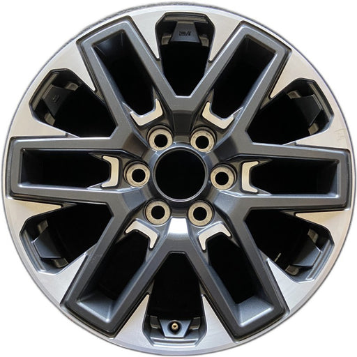 20" SEQUOIA 23-24 20x8 open spoke 6 spoke machined face with black pockets - Front View