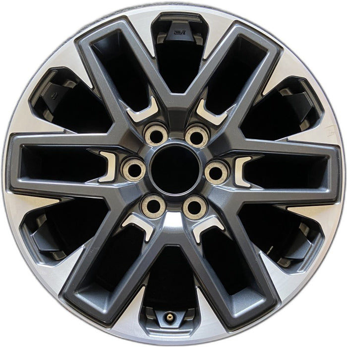 20" SEQUOIA 23-24 20x8 open spoke 6 spoke machined face with black pockets - Front View