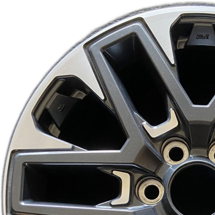 20" SEQUOIA 23-24 20x8 open spoke 6 spoke machined face with black pockets - Angle View