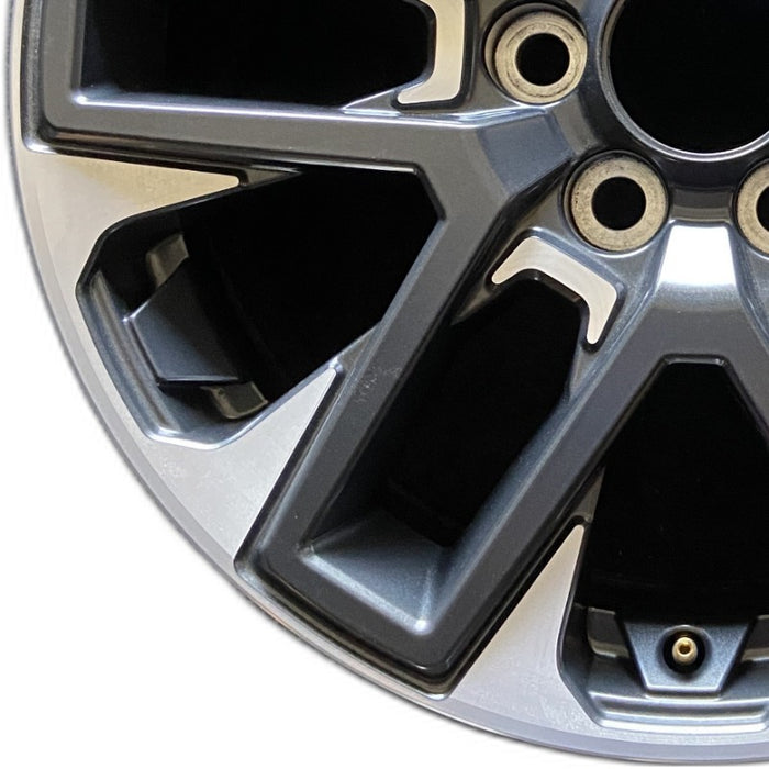 20" SEQUOIA 23-24 20x8 open spoke 6 spoke machined face with black pockets - Back View