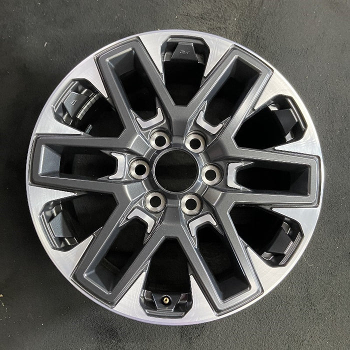 20" SEQUOIA 23-24 20x8 open spoke 6 spoke machined face with black pockets - Front View
