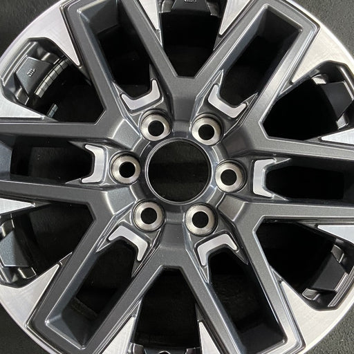 20" SEQUOIA 23-24 20x8 open spoke 6 spoke machined face with black pockets - Angle View