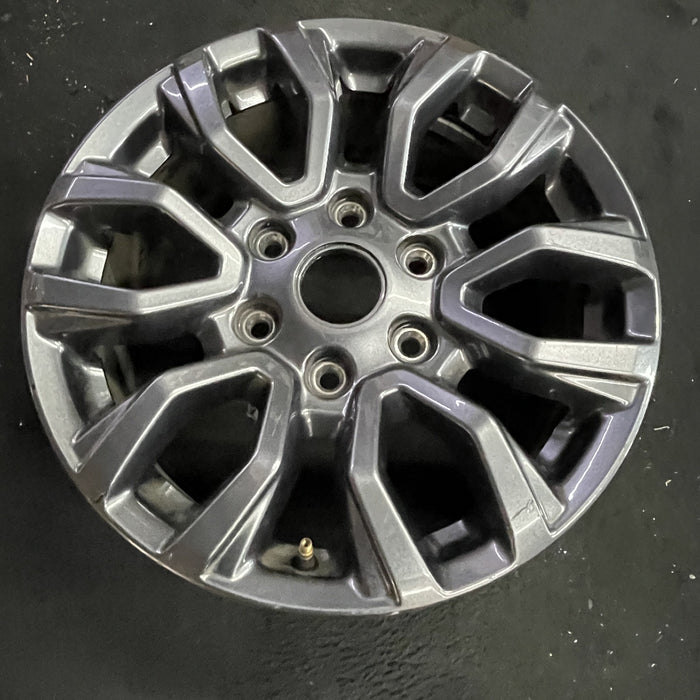 17" RANGER 19-22 17x8, , dark gray, , V spoke Original OEM Wheel Rim - Side Profile