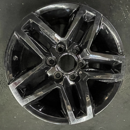 18" SIERRA 1500 PICKUP 19 , 18x8.5, 10 spoke, black Original OEM Wheel Rim - Angle View