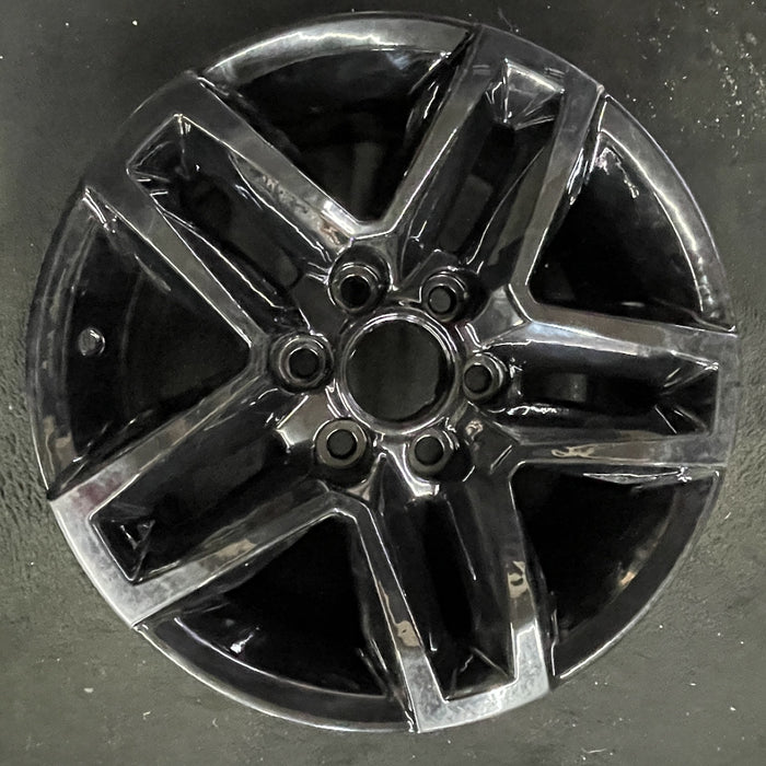 18" SIERRA 1500 PICKUP 19 , 18x8.5, 10 spoke, black Original OEM Wheel Rim - Angle View