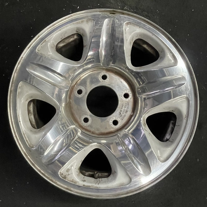 16" EXPEDITION 97 16x7 aluminum 5 spoke polished Original OEM Wheel Rim - Front View
