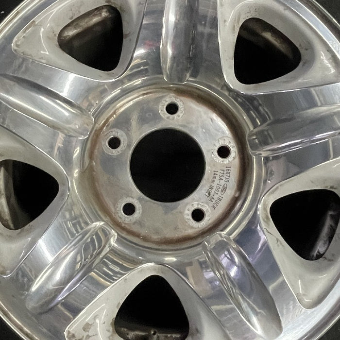 16" EXPEDITION 97 16x7 aluminum 5 spoke polished Original OEM Wheel Rim - Angle View