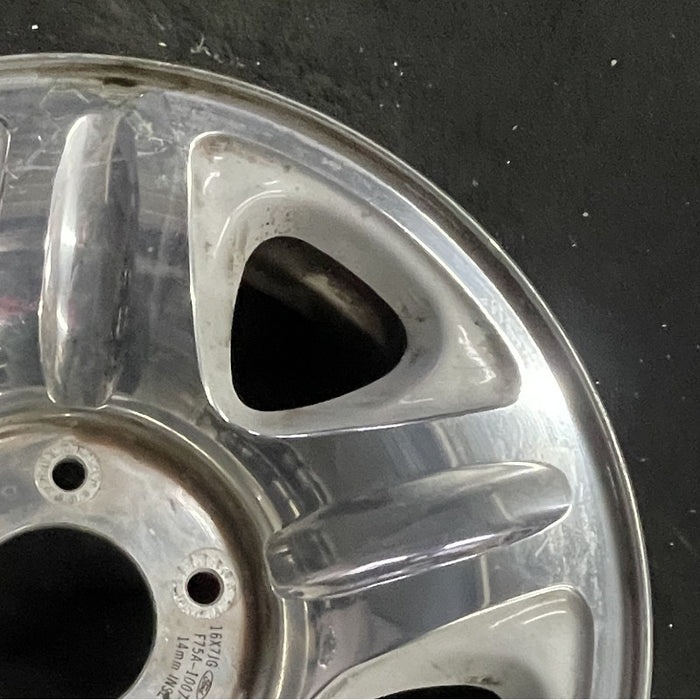 16" EXPEDITION 97 16x7 aluminum 5 spoke polished Original OEM Wheel Rim - Close-Up Detail