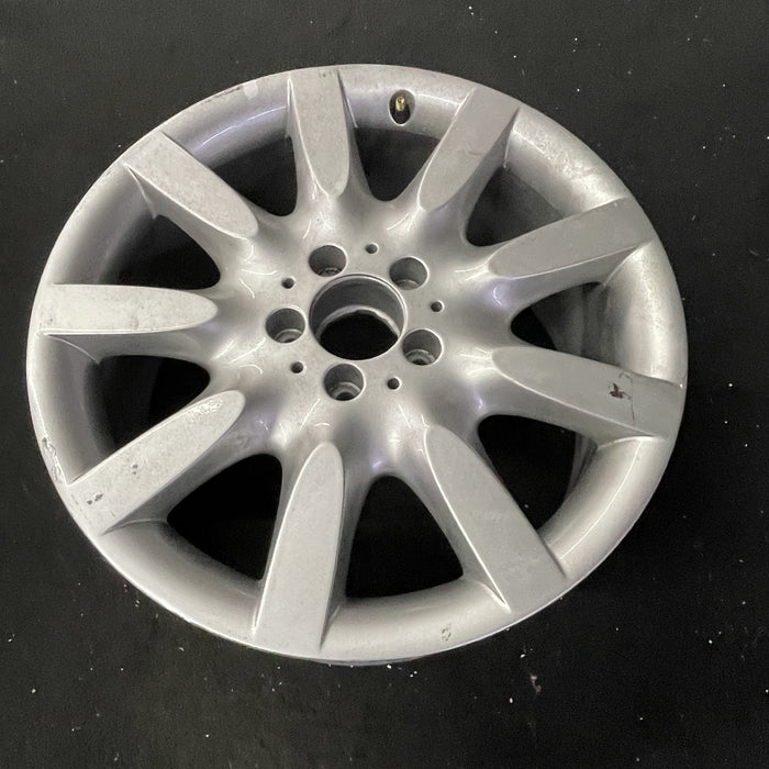 18" MERCEDES S-CLASS 07 221 Type; S600, 18x8.5, 9 spoke Original OEM Wheel Rim - Close-Up Detail