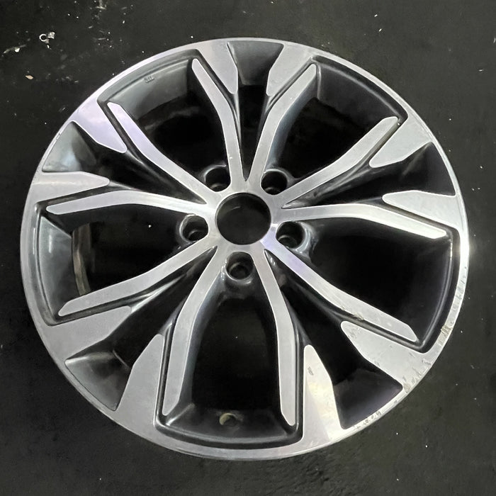 18" INFINITI QX30 17-19 18x7 , , grooved spoke Original OEM Wheel Rim - Side Profile