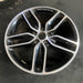 20" CORVETTE 15-19 rear, 20x10, black machined face Original OEM Wheel Rim - Side Profile