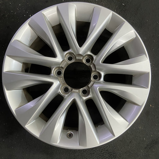 18" LEXUS GX460 14-17 , , split spoke , silver Original OEM Wheel Rim - Angle View