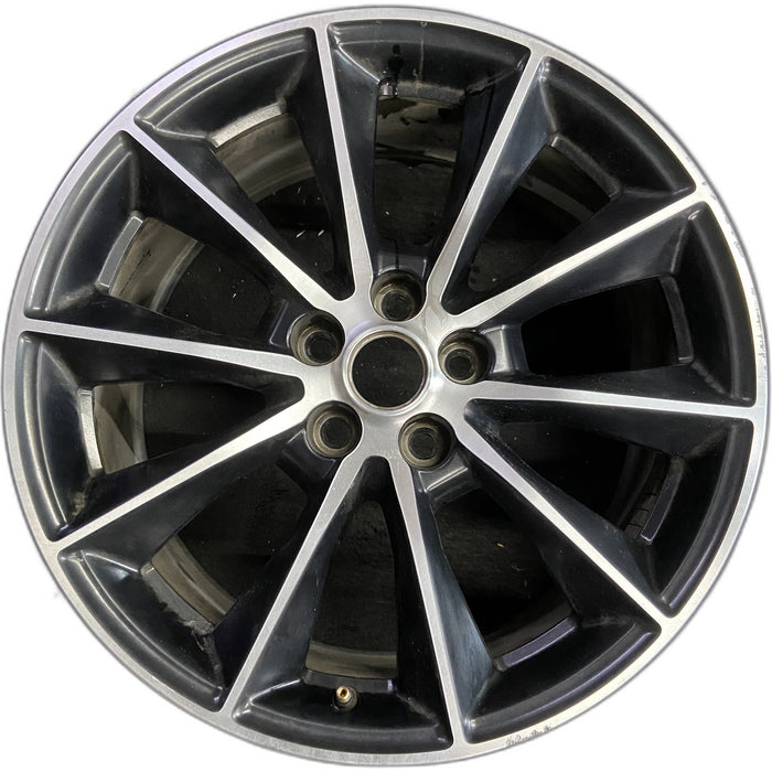 19" MUSTANG 15 19x8.5 , , straight spoke, machined face Original OEM Wheel Rim - Front View