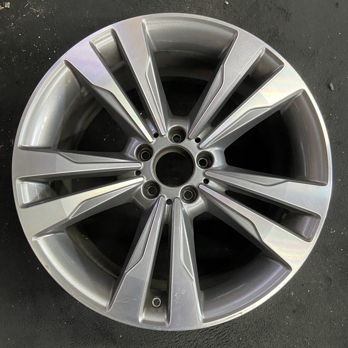 19" MERCEDES S-CLASS 14 222 Type; S550, 19x9.5 , wide spokes Original OEM Wheel - Angle View