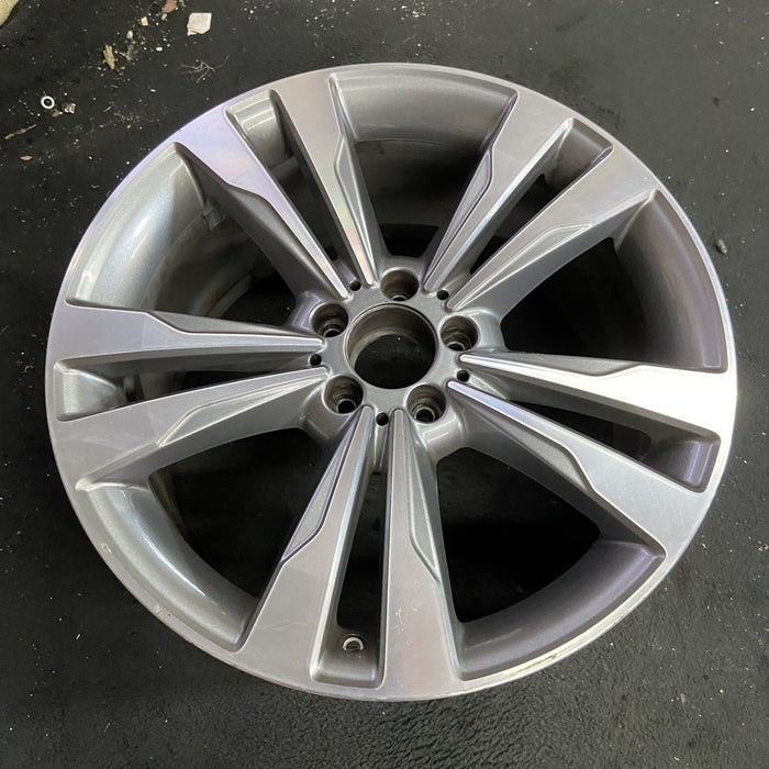19" MERCEDES S-CLASS 14 222 Type; S550, 19x9.5 , wide spokes Original OEM Wheel - Side Profile