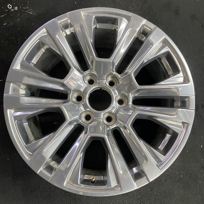 20" SIERRA 1500 PICKUP 19 , 20x9, 12 spoke, V spoke, opt RTL Original OEM Wheel - Angle View