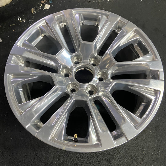 20" SIERRA 1500 PICKUP 19 , 20x9, 12 spoke, V spoke, opt RTL Original OEM Wheel - Side Profile