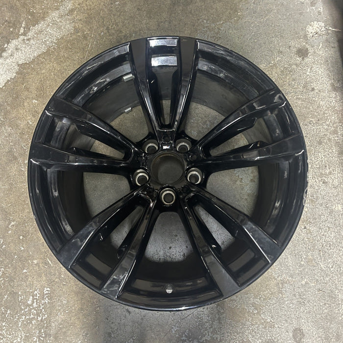 20" BMW X5 14-18 20x10 , 5 spoke, V spoke, flat spoke, black Original OEM Wheel - View 7