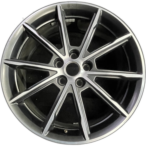 19" MUSTANG 18-21 19x8.5 , 10 spoke, , machined face Original OEM Wheel Rim - Front View