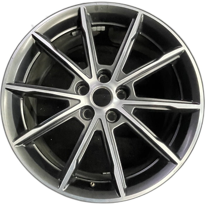 19" MUSTANG 18-21 19x8.5 , 10 spoke, , machined face Original OEM Wheel Rim - Front View