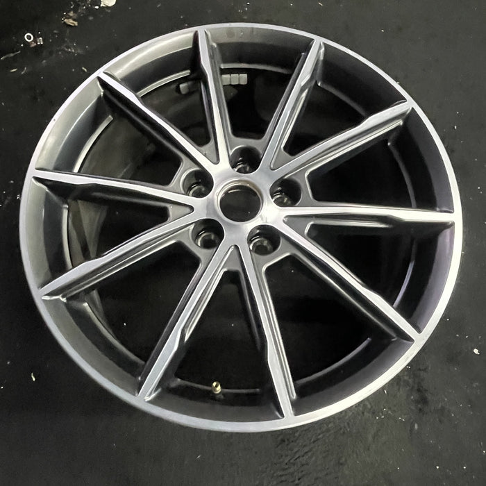 19" MUSTANG 18-21 19x8.5 , 10 spoke, , machined face Original OEM Wheel Rim - Side Profile