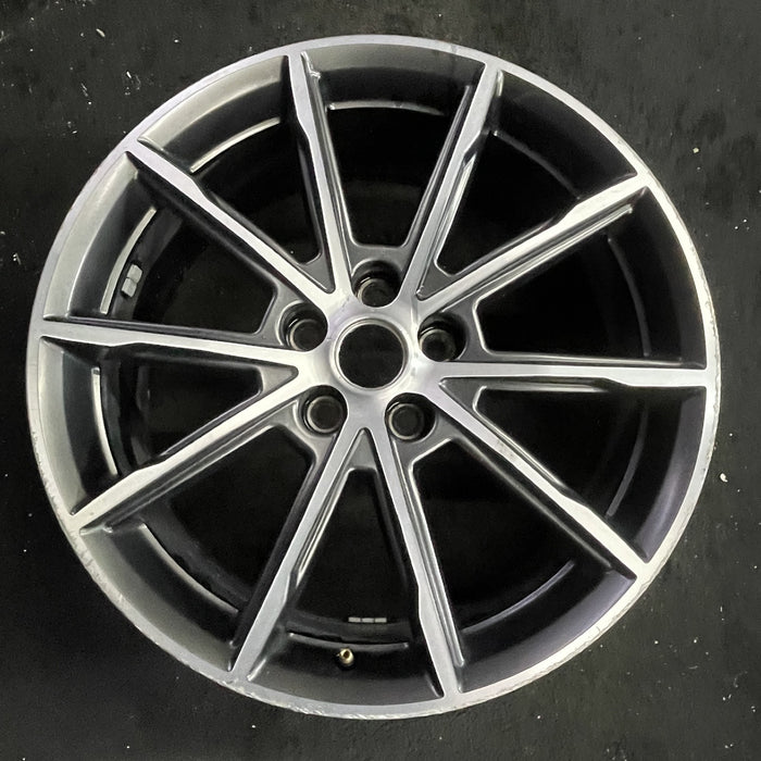 19" MUSTANG 18-21 19x8.5 , 10 spoke, , machined face Original OEM Wheel Rim - Angle View