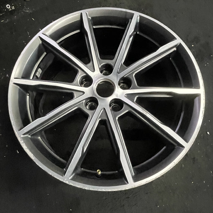 19" MUSTANG 18-21 19x8.5 , 10 spoke, , machined face Original OEM Wheel Rim - Side Profile