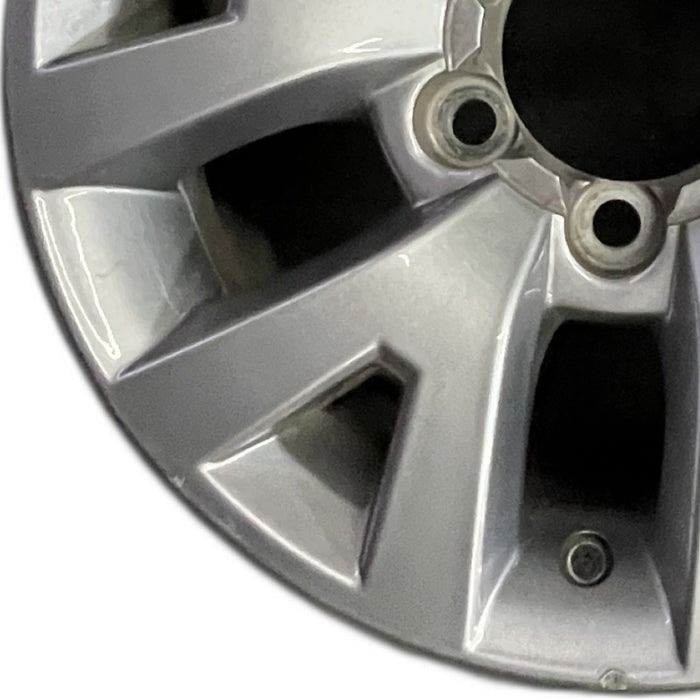16" TACOMA 16 16x7 alloy 6 spoke V spoke silver Original OEM Wheel Rim - Back View