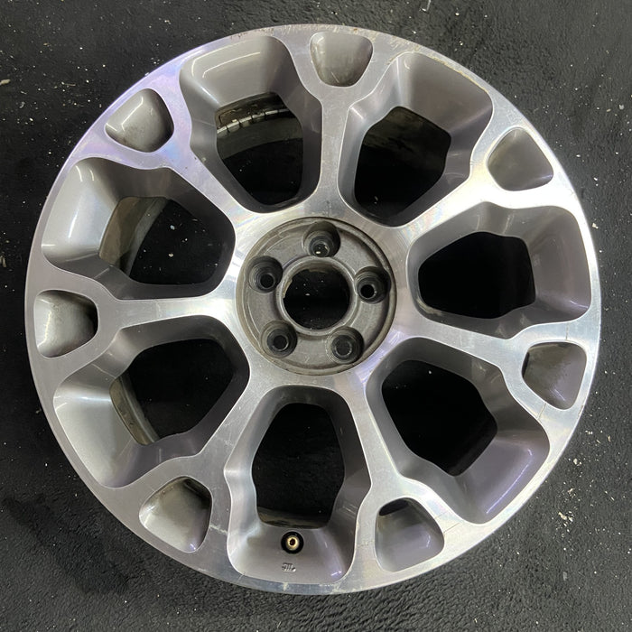 17" FIAT 500 14-15 4 Dr, 17x7 , 7 spoke, Y spoke design, machined finish - Angle View