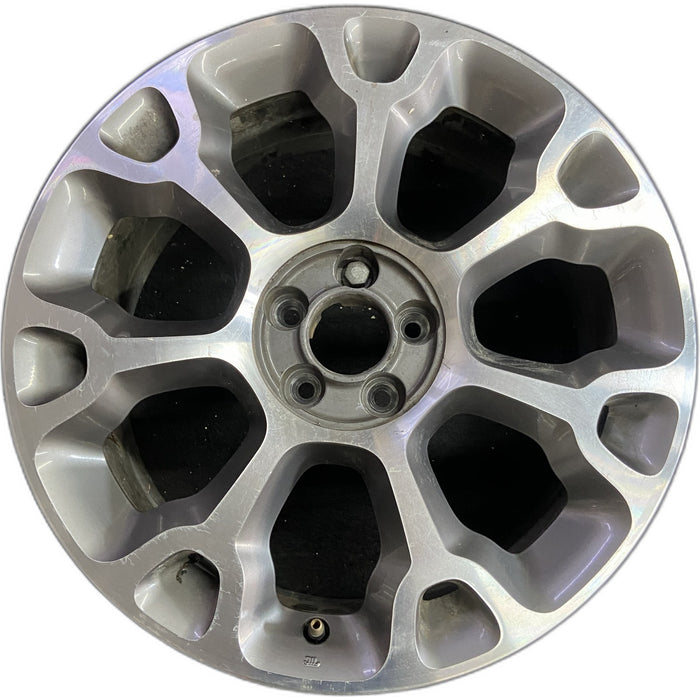 17" FIAT 500 14-15 4 Dr, 17x7 , 7 spoke, Y spoke design, machined finish - Front View