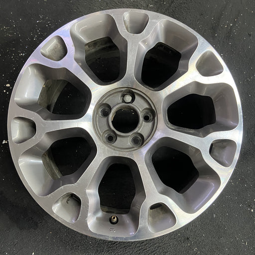 17" FIAT 500 14-15 4 Dr, 17x7 , 7 spoke, Y spoke design, machined finish - Angle View
