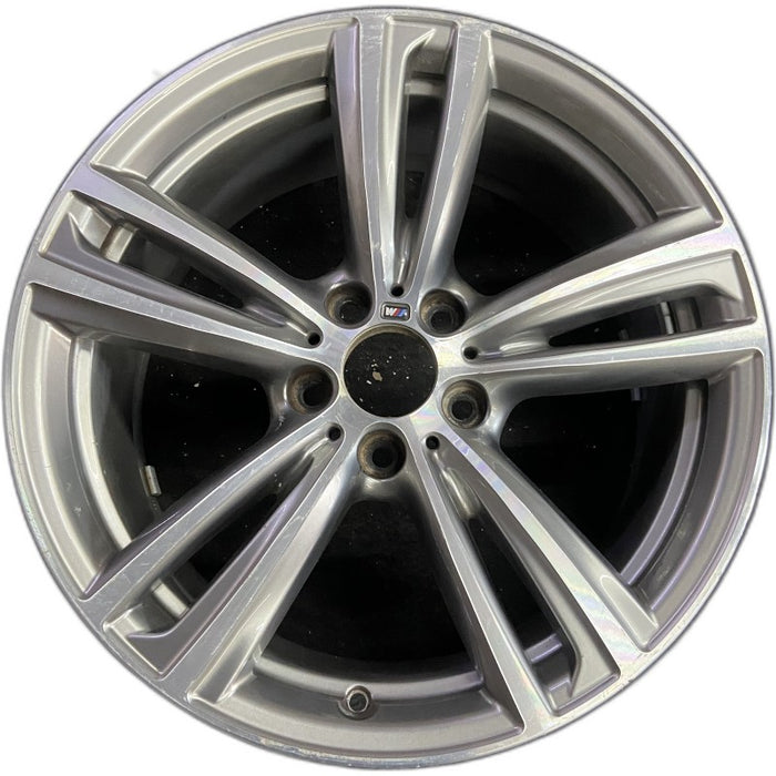 19" BMW 320i 14-15 19x8.5, 5 twin spokes Original OEM Wheel Rim - Front View