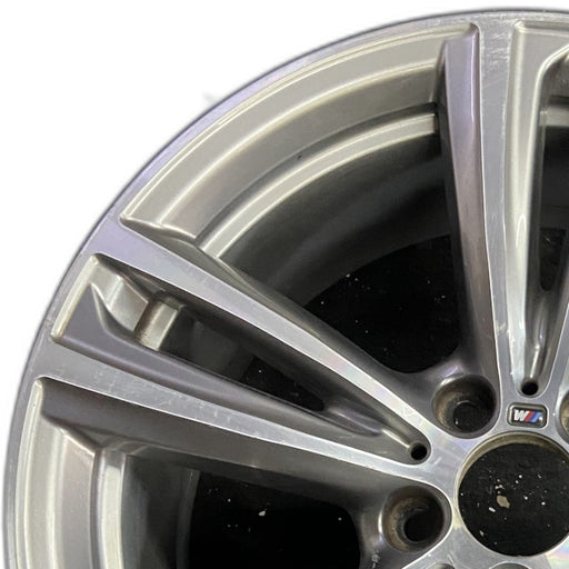 19" BMW 320i 14-15 19x8.5, 5 twin spokes Original OEM Wheel Rim - Angle View