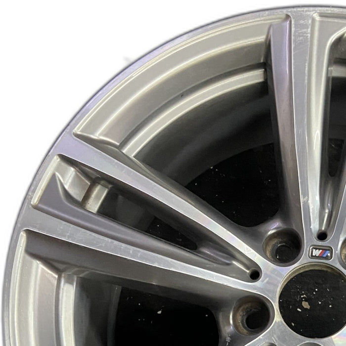 19" BMW 320i 14-15 19x8.5, 5 twin spokes Original OEM Wheel Rim - Angle View