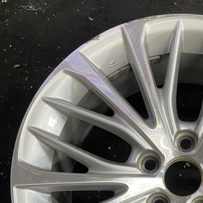 18" CAMRY 18-20 18x8 alloy 20 spoke silver Original OEM Wheel Rim - Side Profile