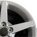 19" CORVETTE 05-07 19x10 , 5 spoke, gunmetal Original OEM Wheel Rim - Side Profile