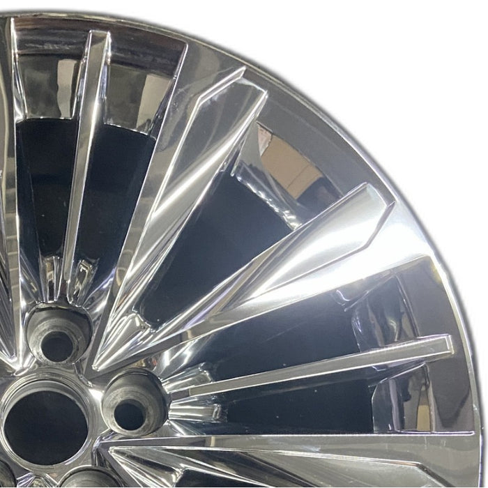 20" GRAND HIGHLANDER 24 20x8 alloy 5 triple spoke chrome Original OEM Wheel Rim - Side Profile