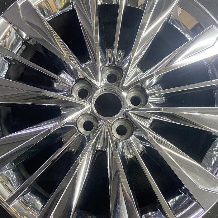 20" GRAND HIGHLANDER 24 20x8 alloy 5 triple spoke chrome Original OEM Wheel Rim - Angle View