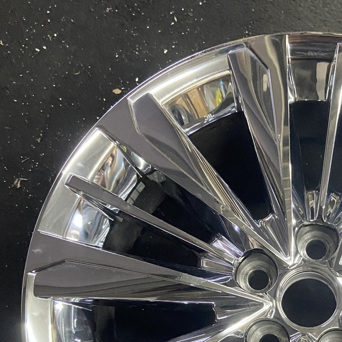 20" GRAND HIGHLANDER 24 20x8 alloy 5 triple spoke chrome Original OEM Wheel Rim - Side Profile