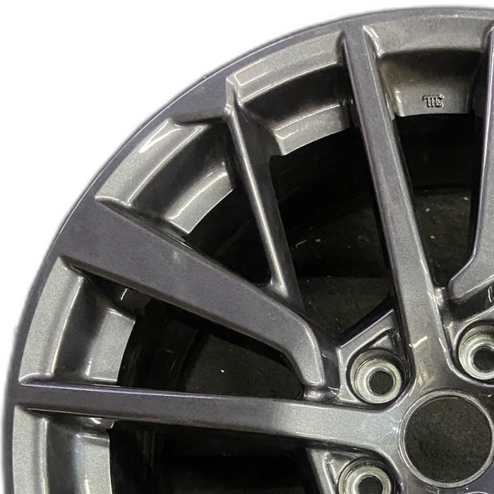 18" WRX 22 18x8.5 alloy dark gray Original OEM Wheel Rim - Angle View