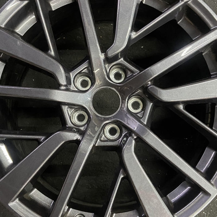 18" WRX 22 18x8.5 alloy dark gray Original OEM Wheel Rim - Angle View