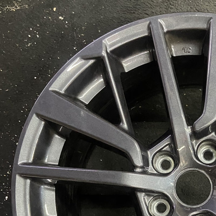 18" WRX 22 18x8.5 alloy dark gray Original OEM Wheel Rim - Side Profile