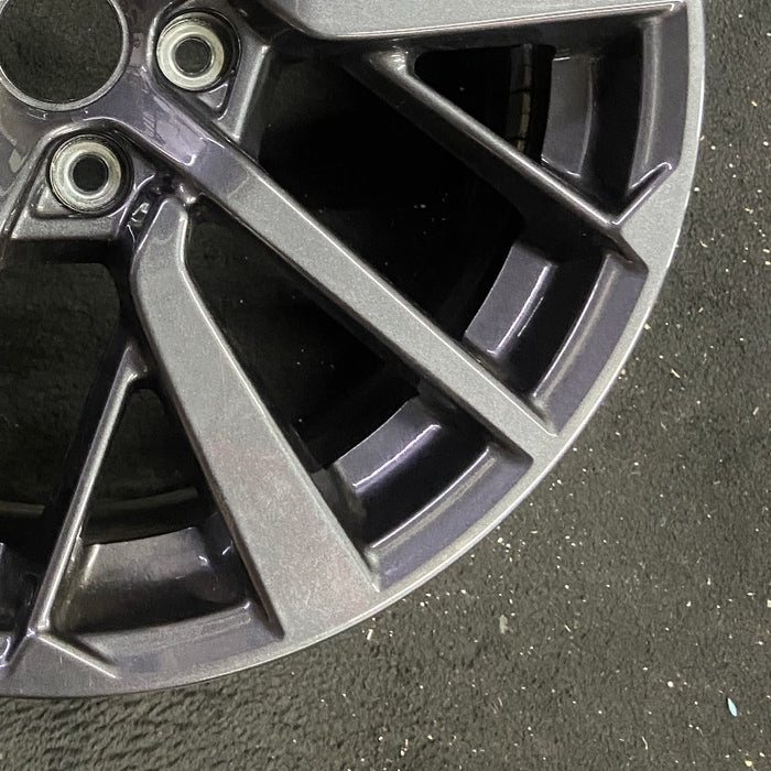 18" WRX 22 18x8.5 alloy dark gray Original OEM Wheel Rim - Back View