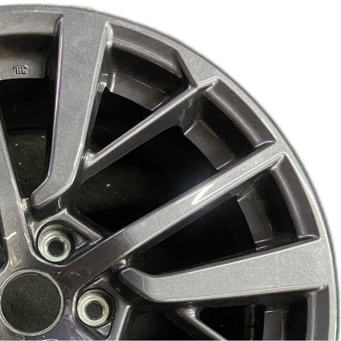18" WRX 22 18x8.5 alloy dark gray Original OEM Wheel Rim - Side Profile