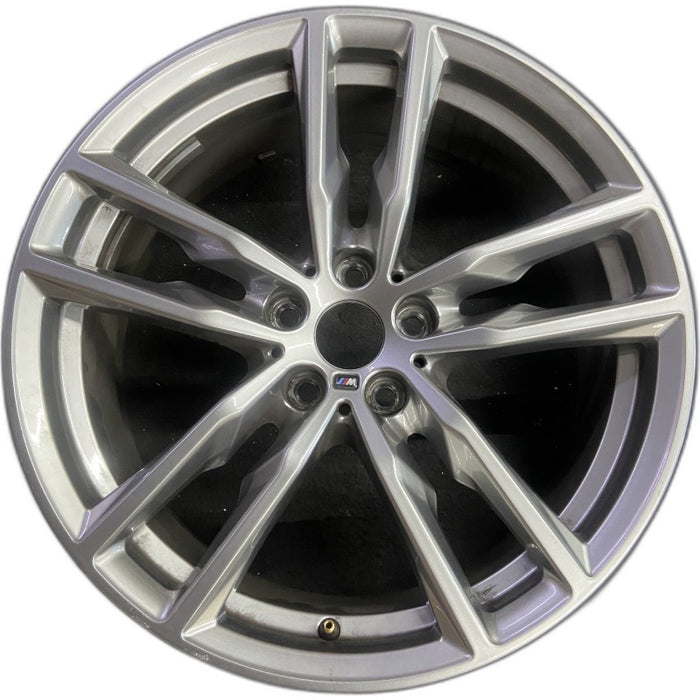 19" BMW X3 21 19x7.5 alloy frt or rear 5 spoke double spoke gray Original OEM - Front View