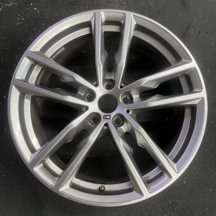 19" BMW X3 21 19x7.5 alloy frt or rear 5 spoke double spoke gray Original OEM - Front View